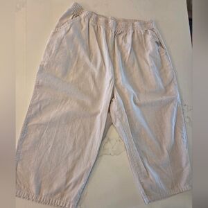 Light Pinstripe Capri Pants